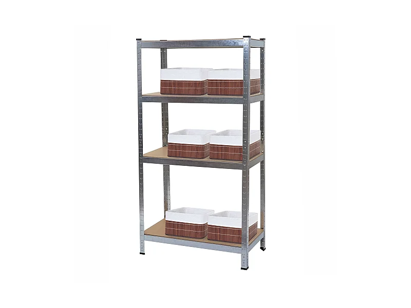 Zwaar belastbaar rek MCW-D67 met 6x korf,  gegalvaniseerd