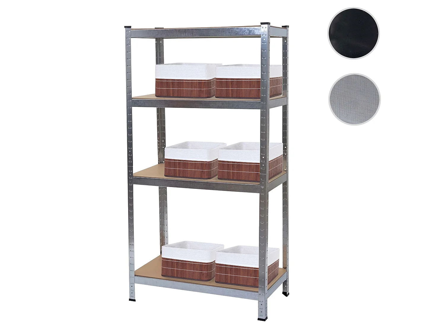 MCW-D67 wytrzymały regał z 6-krotnym koszem,  ocynkowany