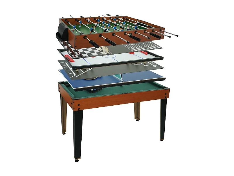 Tavolo da gioco 7in1 calcio balilla biliardo hockey bowling ping pong MCW-M33 80x123x101cm MDF