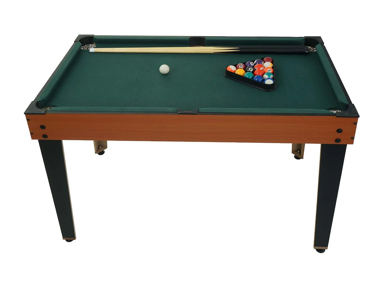 Tischkicker MCW-M33, Tischfußball Billard Hockey 7in1 Multiplayer Spieletisch, MDF 80x123x101cm