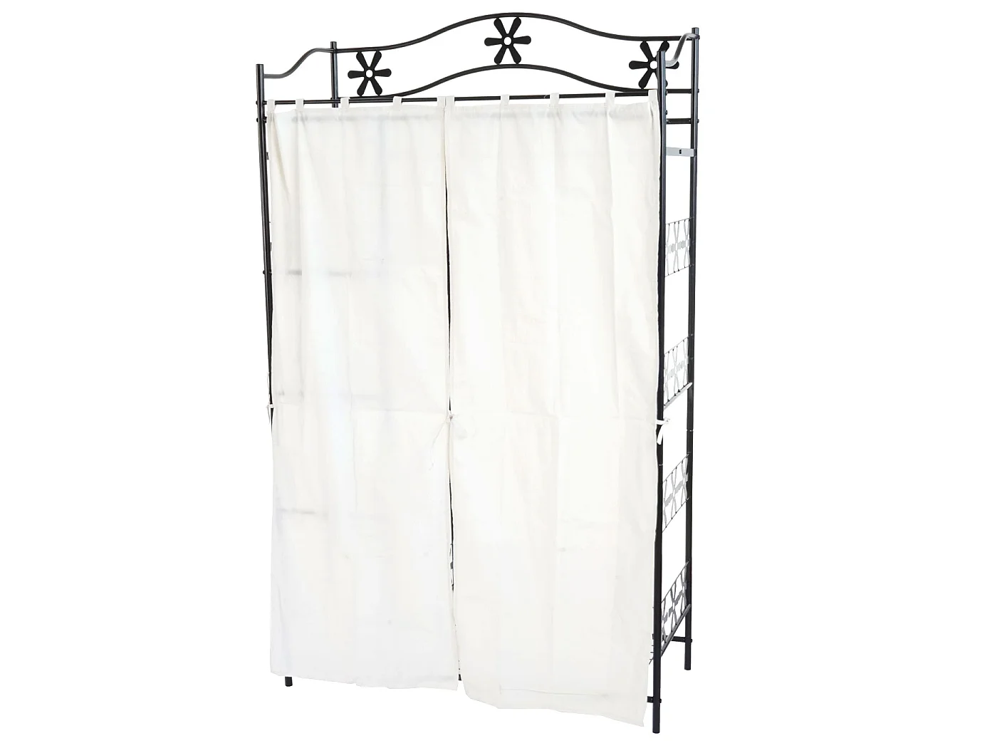 Portemanteau métallique Bern avec rideau,  avec rideau