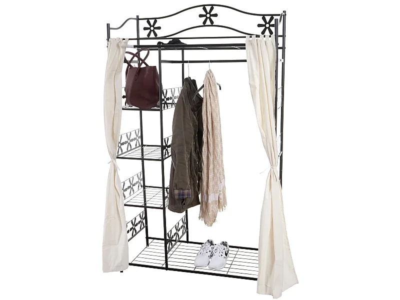 Metall-Garderobe Bern mit Vorhang, Mit Vorhang