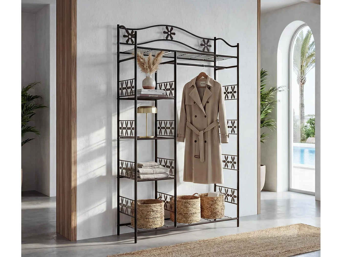 Metalowa szafa na ubrania Bern bez zasłony,  bez zasłony