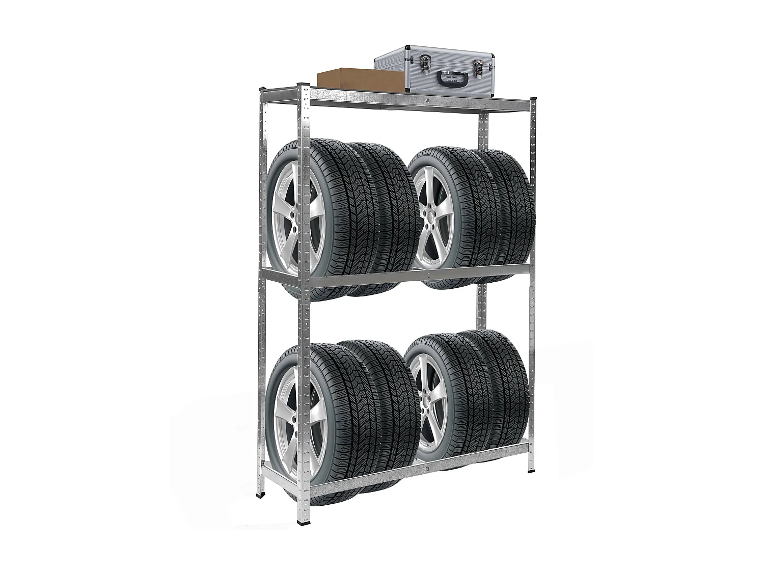 Scaffale rastrelliera per pneumatici gomme MCW-E36 MDF acciaio zincato 795kg