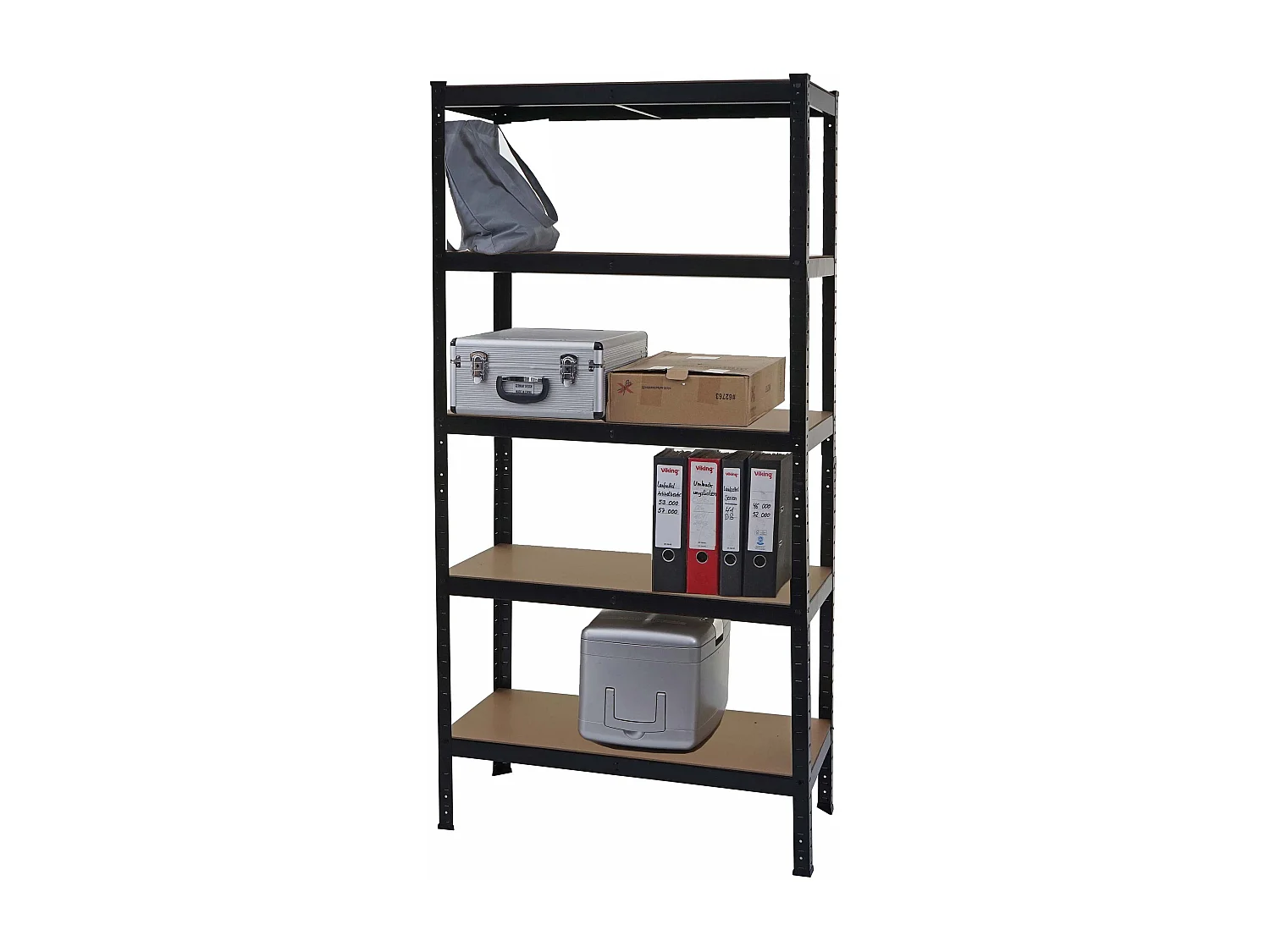 Zwaar belastbaar rek MCW-E33,  zwart 180x90x40cm