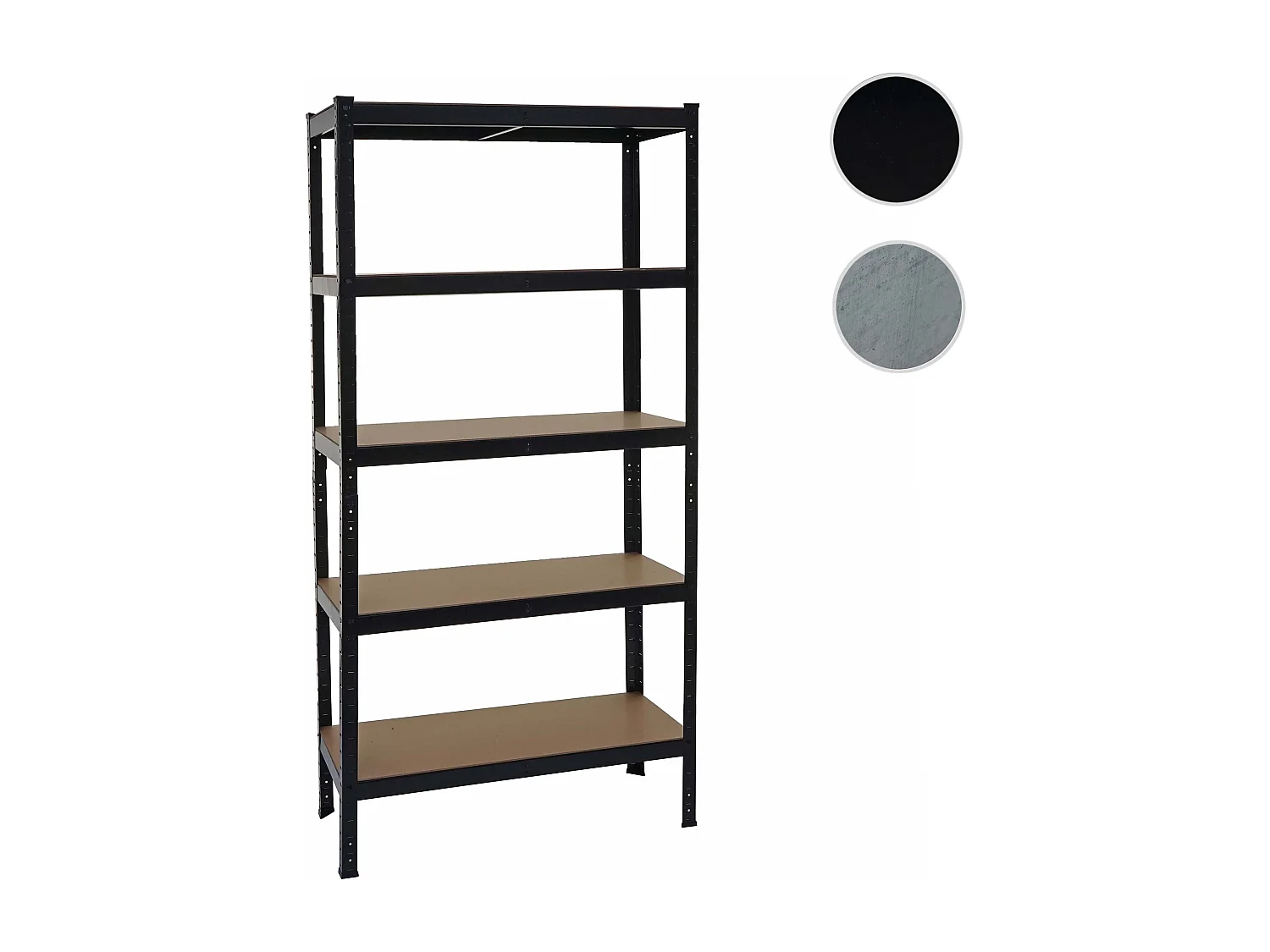 Zwaar belastbaar rek MCW-E33,  zwart 180x90x40cm