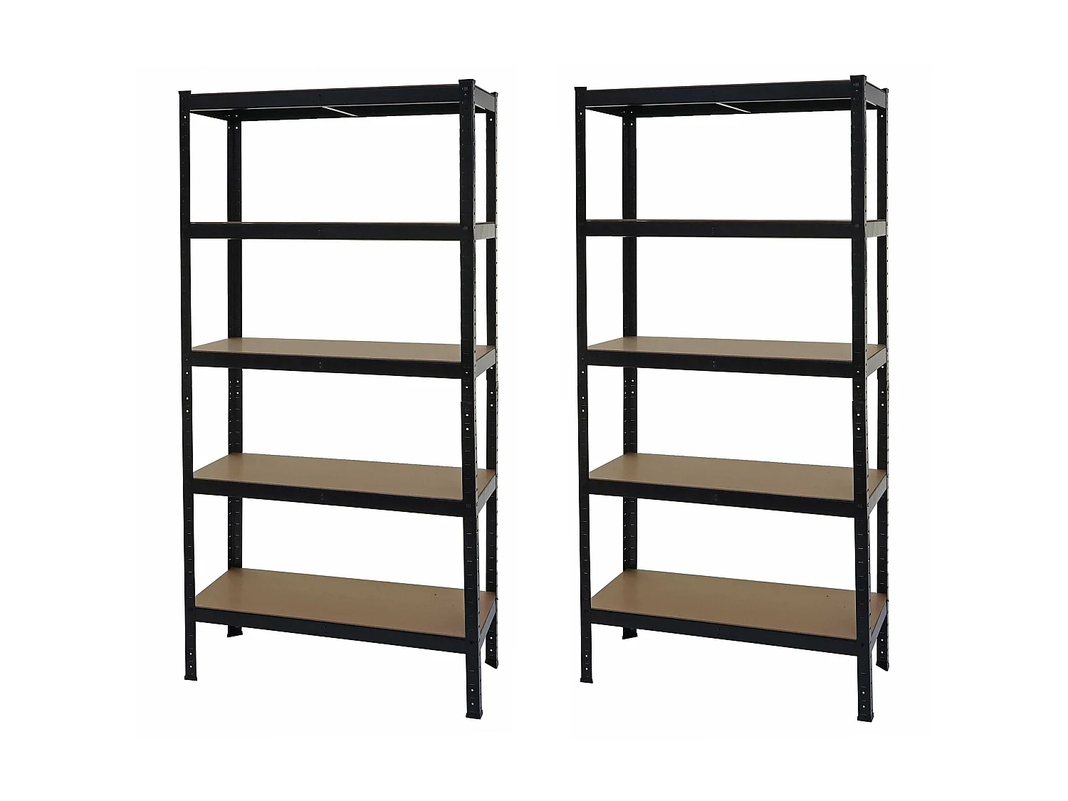 Zwaar belastbare stelling MCW-E33 (set van 2),  zwart 180x90x40cm