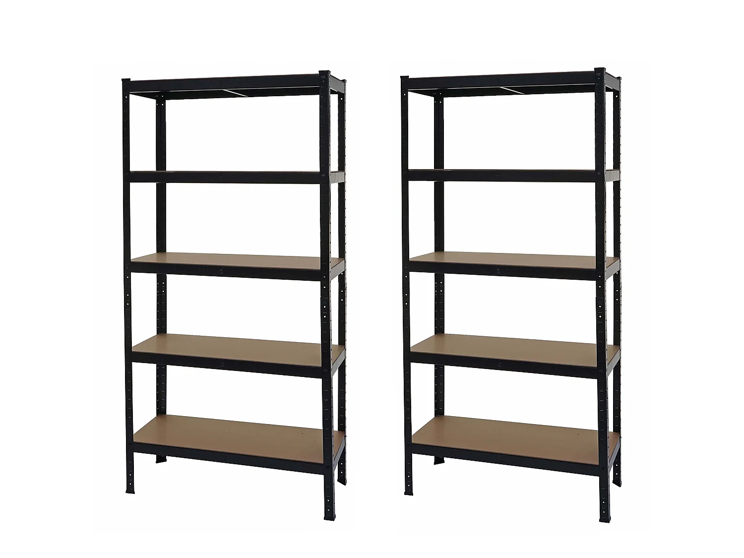 Zwaar belastbare stelling MCW-E33 (set van 2),  zwart 180x90x40cm