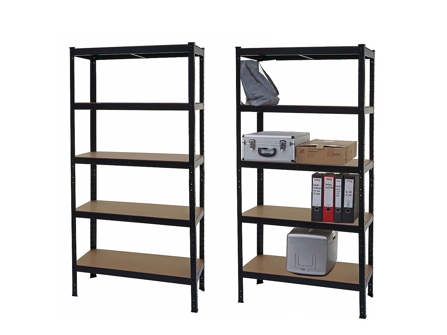 Zwaar belastbare stelling MCW-E33 (set van 2),  zwart 180x90x40cm