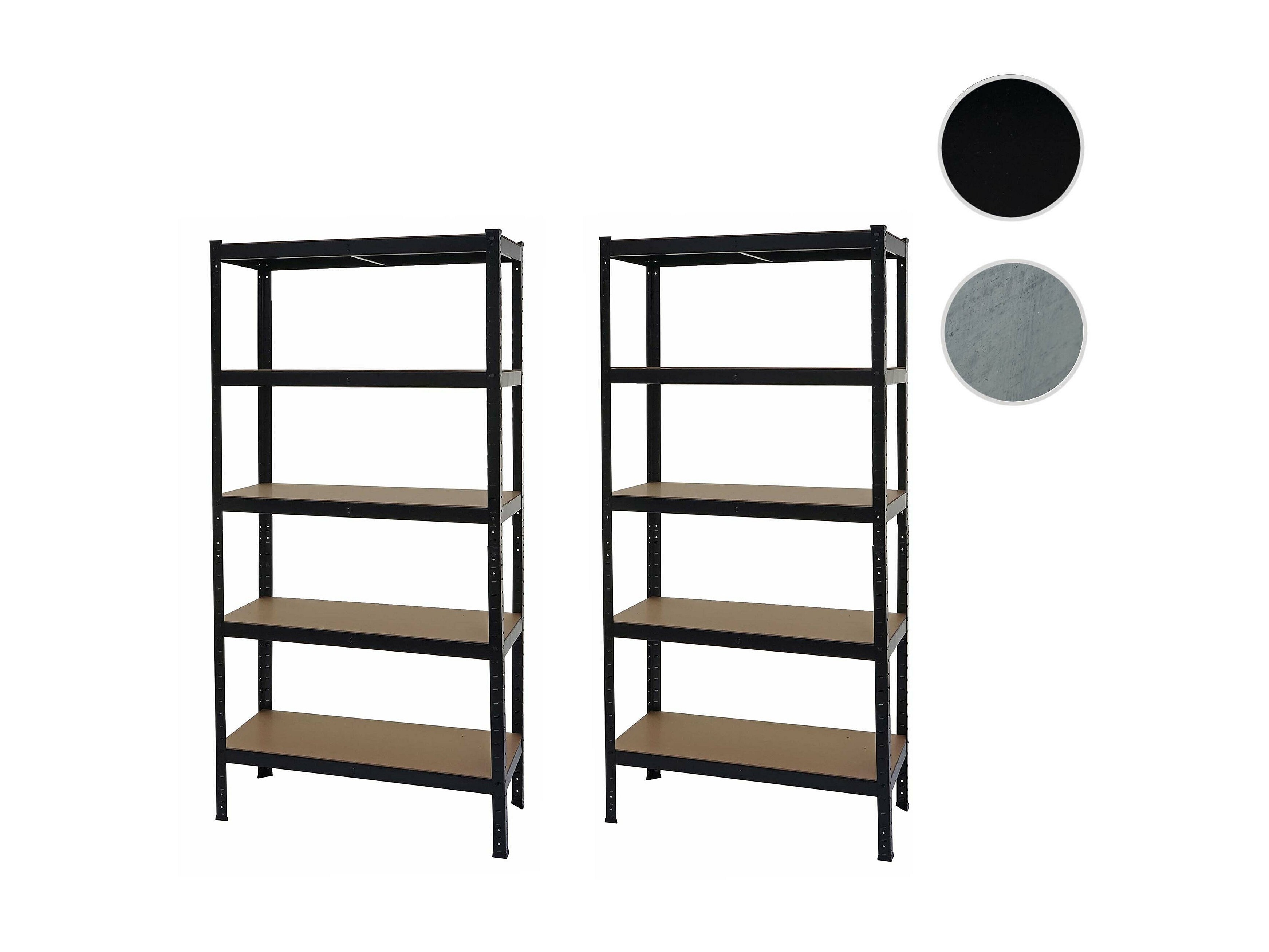 Simon Rack Étagère Rangement Et 5 Niveaux, 180 Kg Capacité De Charge Et Point De Flexion, 2000x1000x400 Mm, Étagère Charge Lourde, Étagère Garage, Bleu/Blanc - Simonclick