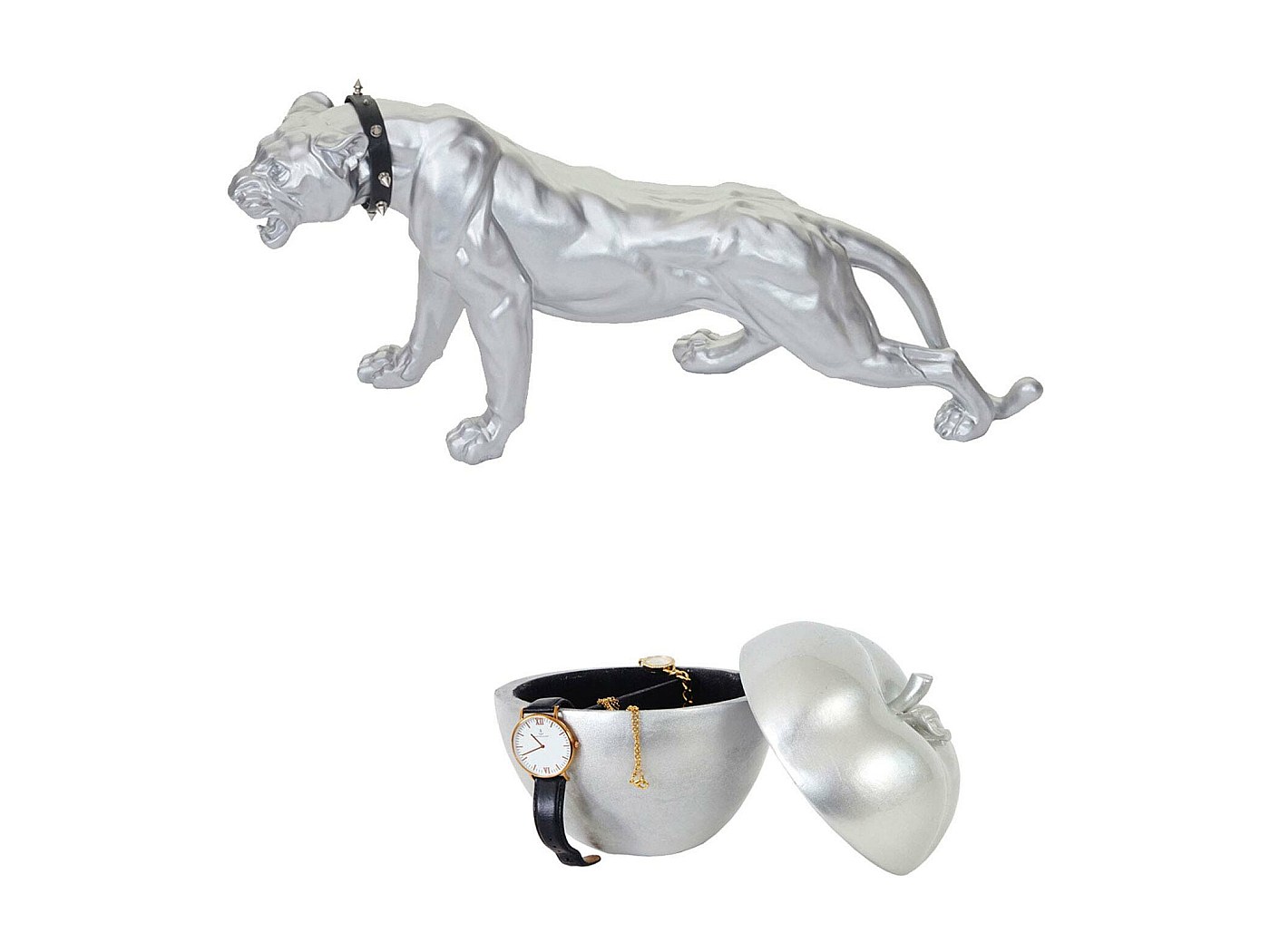 Figurines De Pomme En Céramique - Décoration De Noël - Modèle De Pomme Dorée - Accessoires De Décoration D'intérieur Sur étagère - Doré