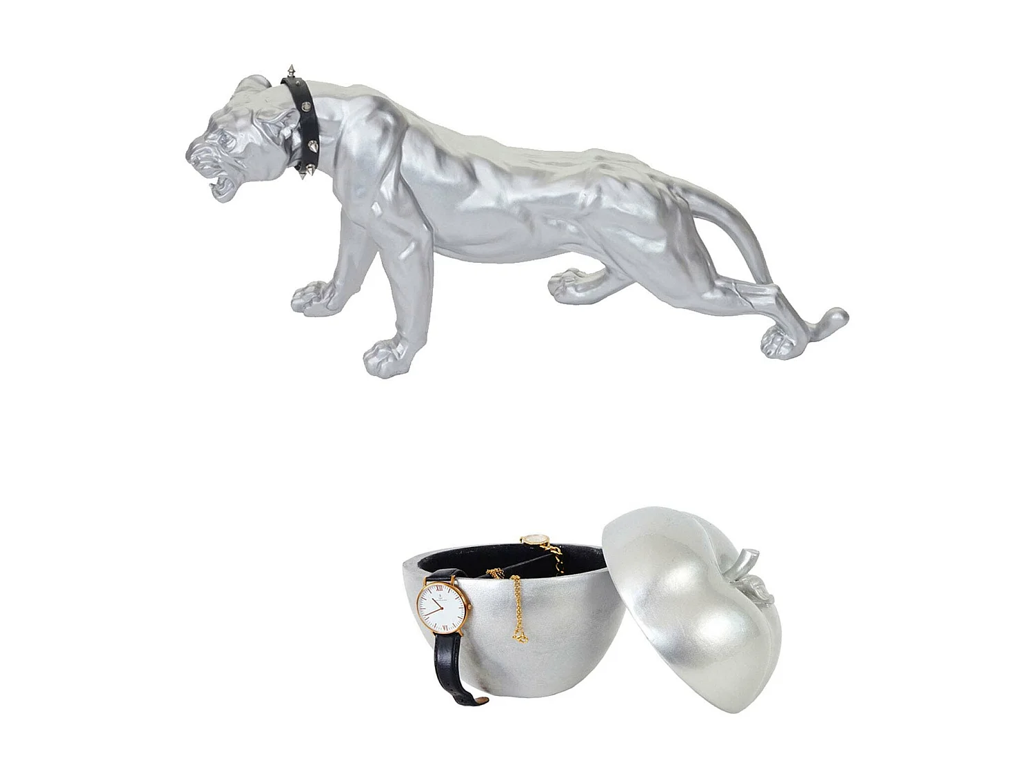 Figurine décorative Léopard Pomme (lot de 2)