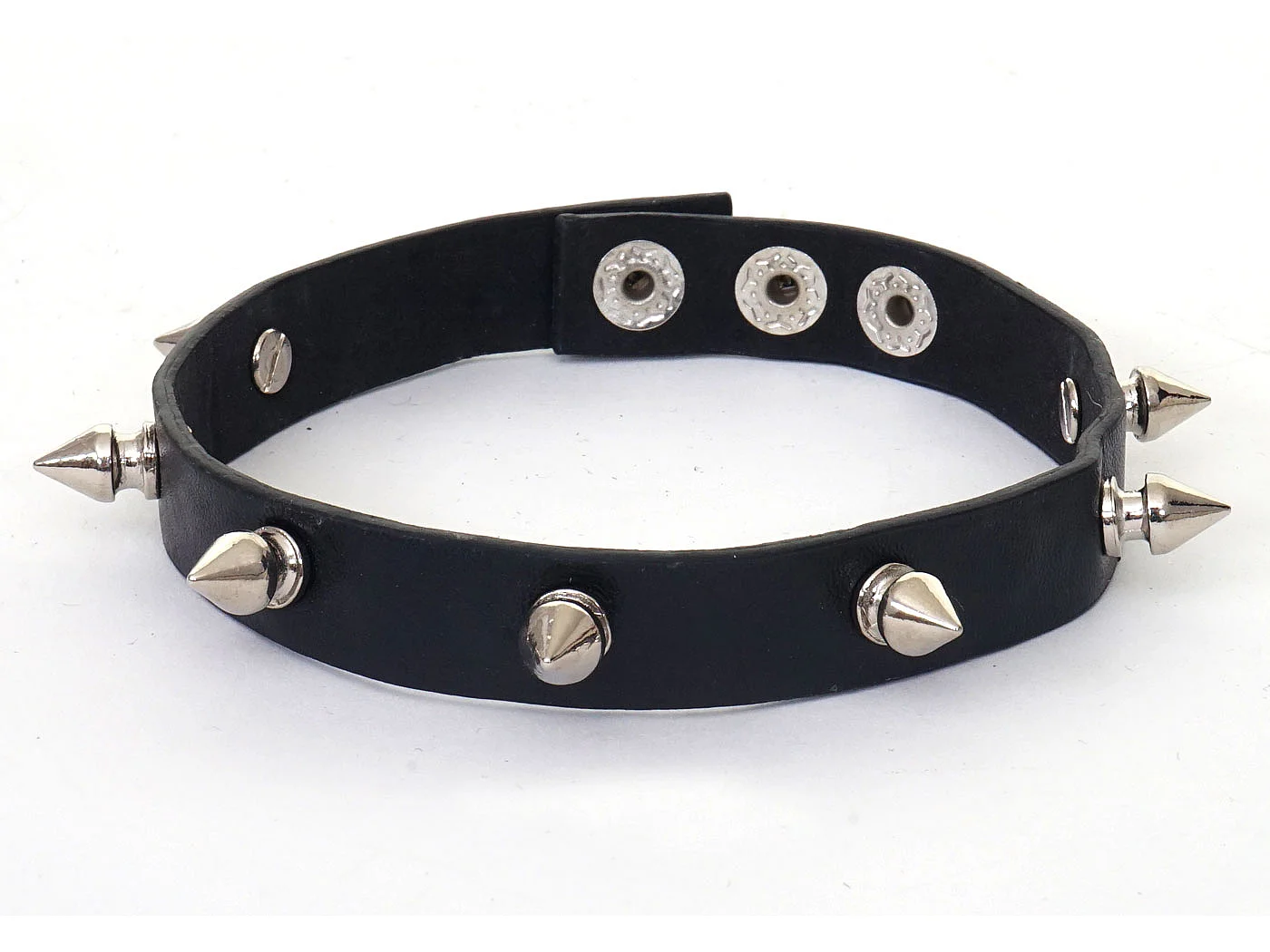 Decoratief figuurtje panter met halsband,  zilver mat met kraag
