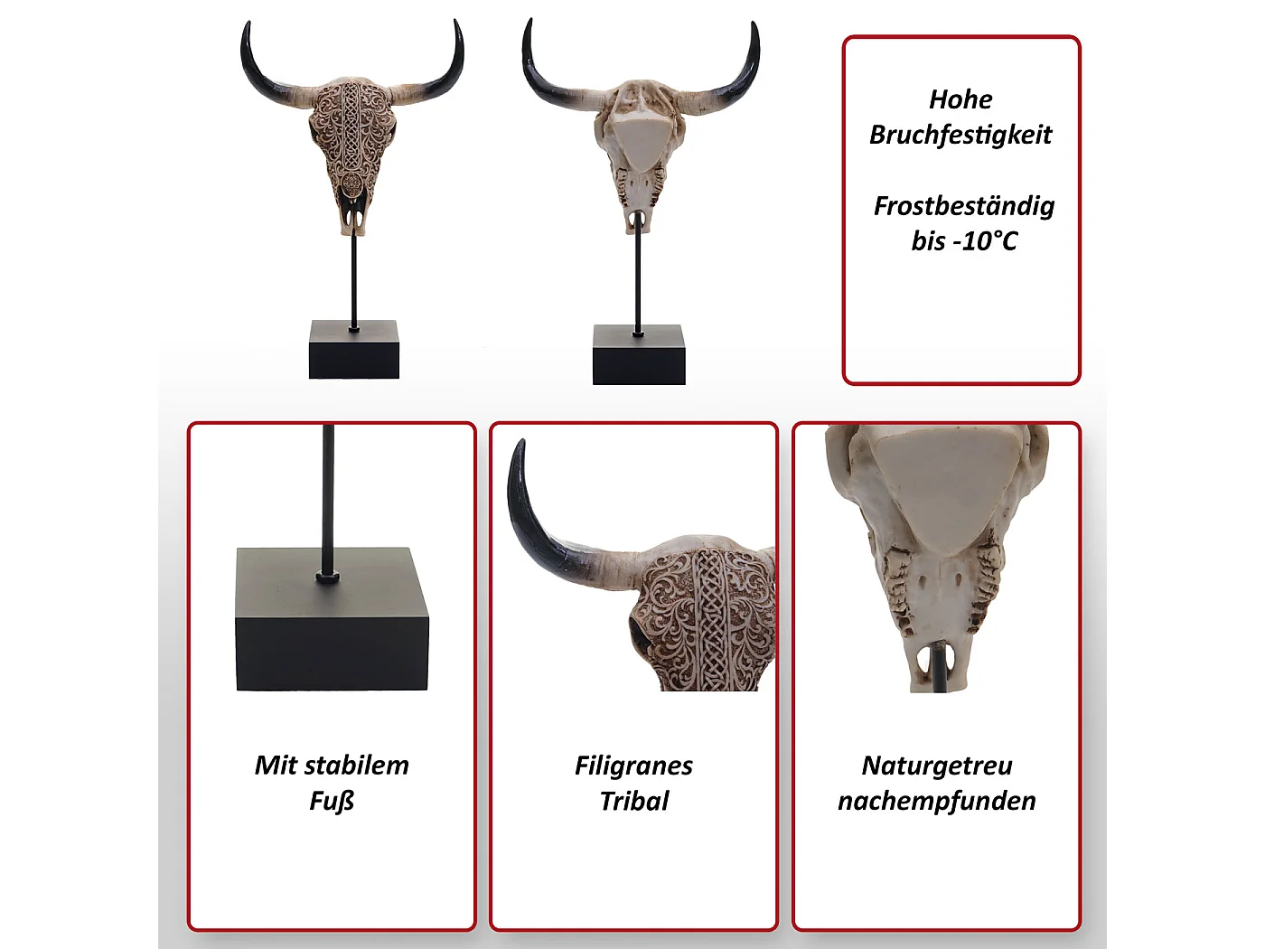 Decoratief standbeeld koeien schedel MCW-D30