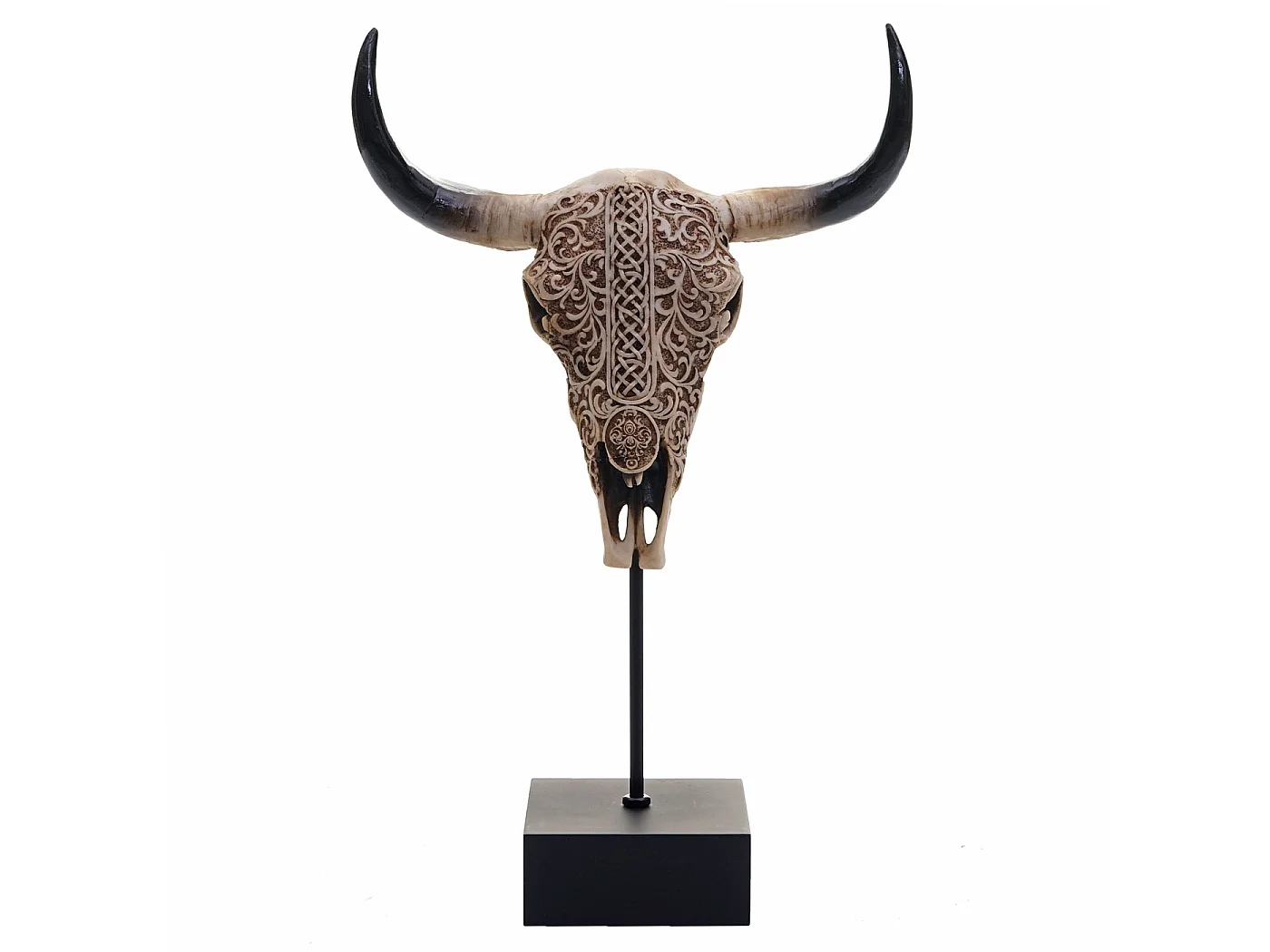 Figurine de décoration sur pied Tête de vache MCW-D30