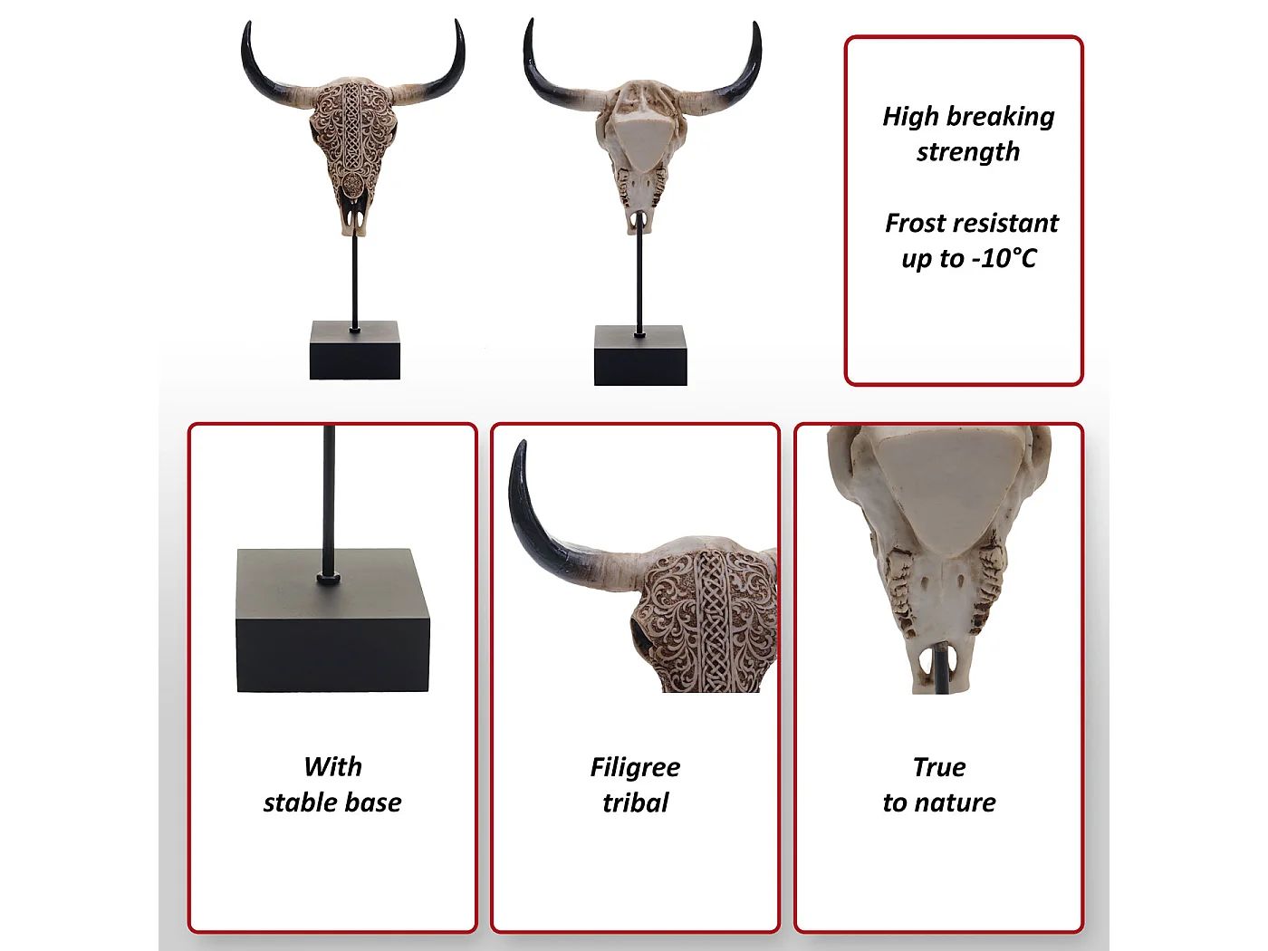 Decoratief standbeeld koeien schedel MCW-D30