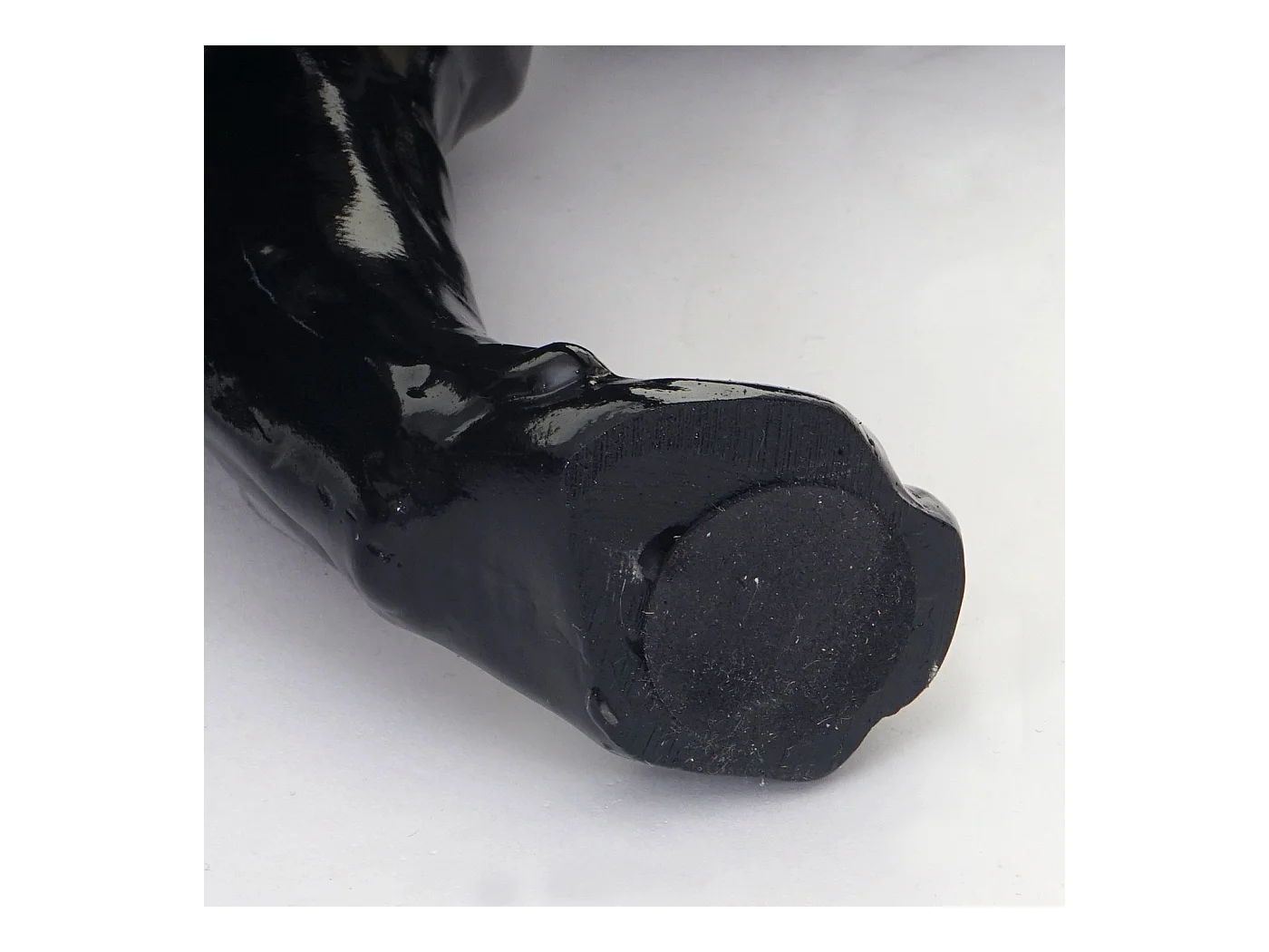 Pantera decorativa com coleira,  preto alto brilho com coleira