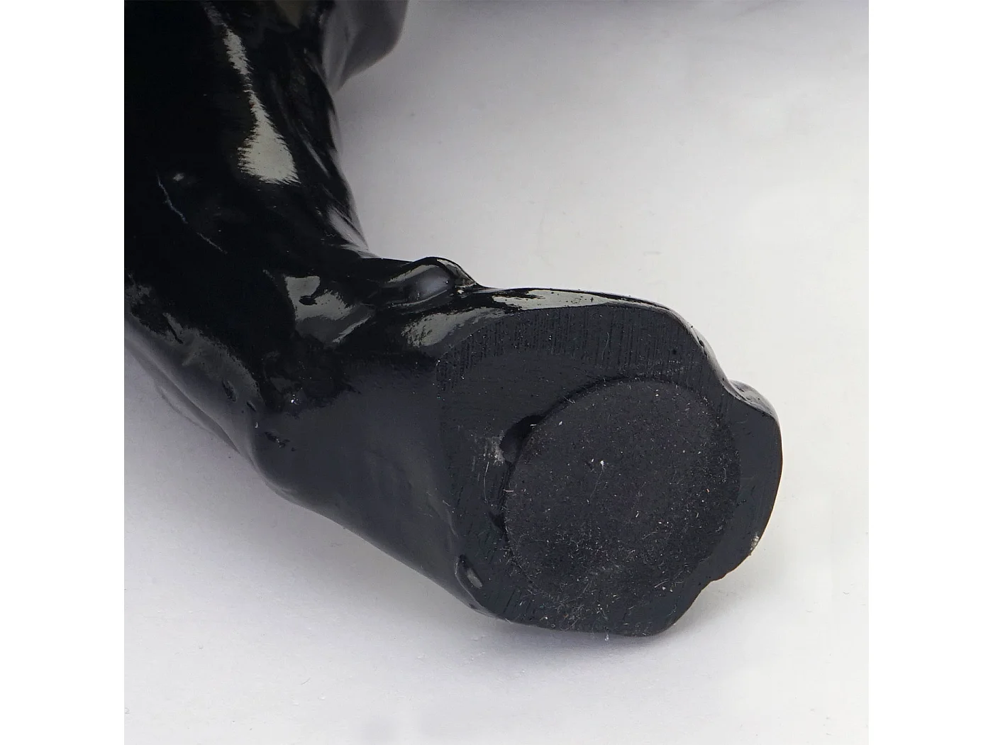 Figurine décorative Panthère avec collier,  noir poli fin avec collier