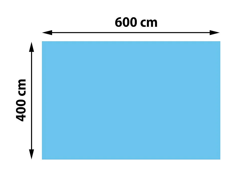 Cobertura da piscina,  retangular 6x4m azul