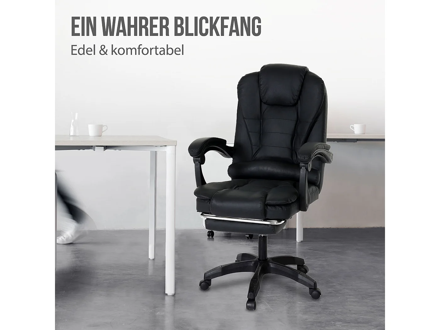 Chaise de bureau MCW-M80,  noir