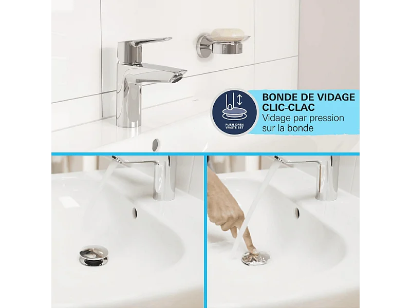 Mitigeur lavabo GROHE Start ouverture eau froide noir M