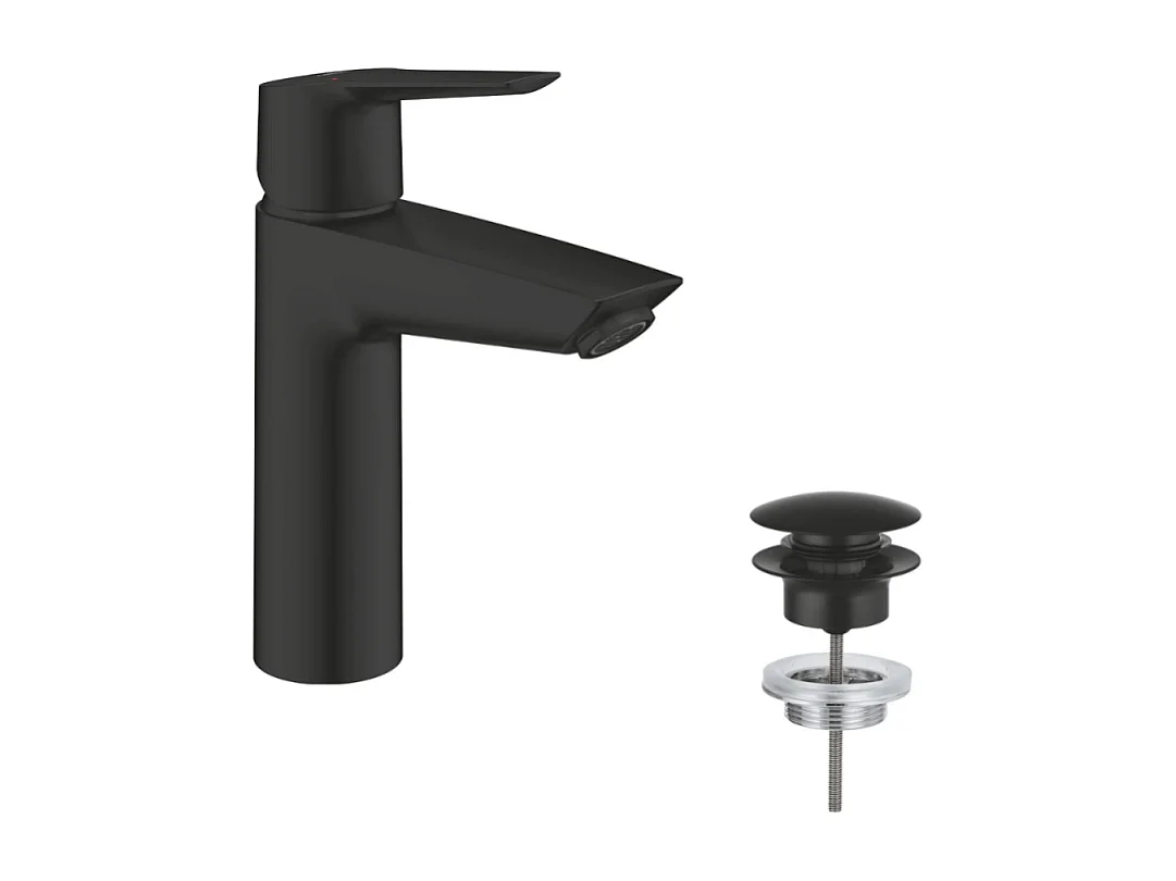 Wastafelkraan GROHE Start zwart M - Waterbesparing, Keramische cartridge, Duurzame afwerking