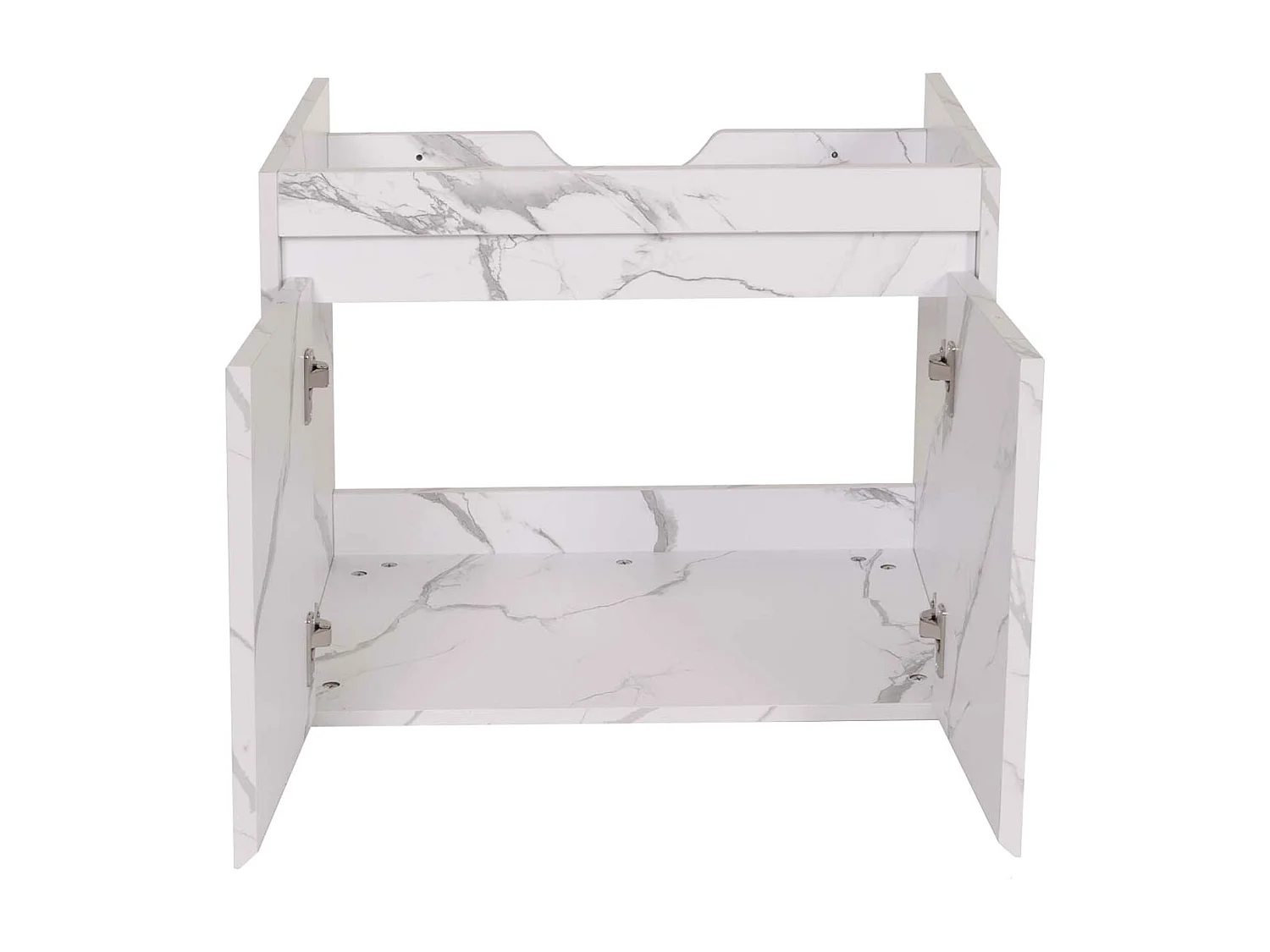 Ensemble pour salle de bain MCW-L86,  aspect marbre blanc