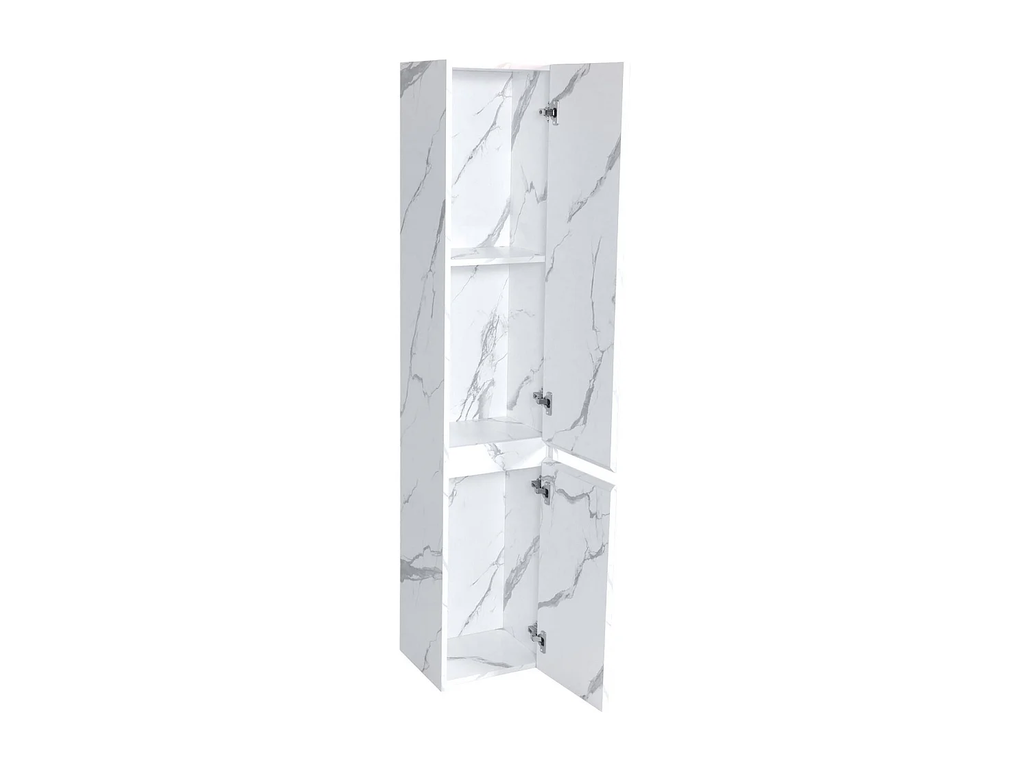 Ensemble pour salle de bain MCW-L86,  aspect marbre blanc