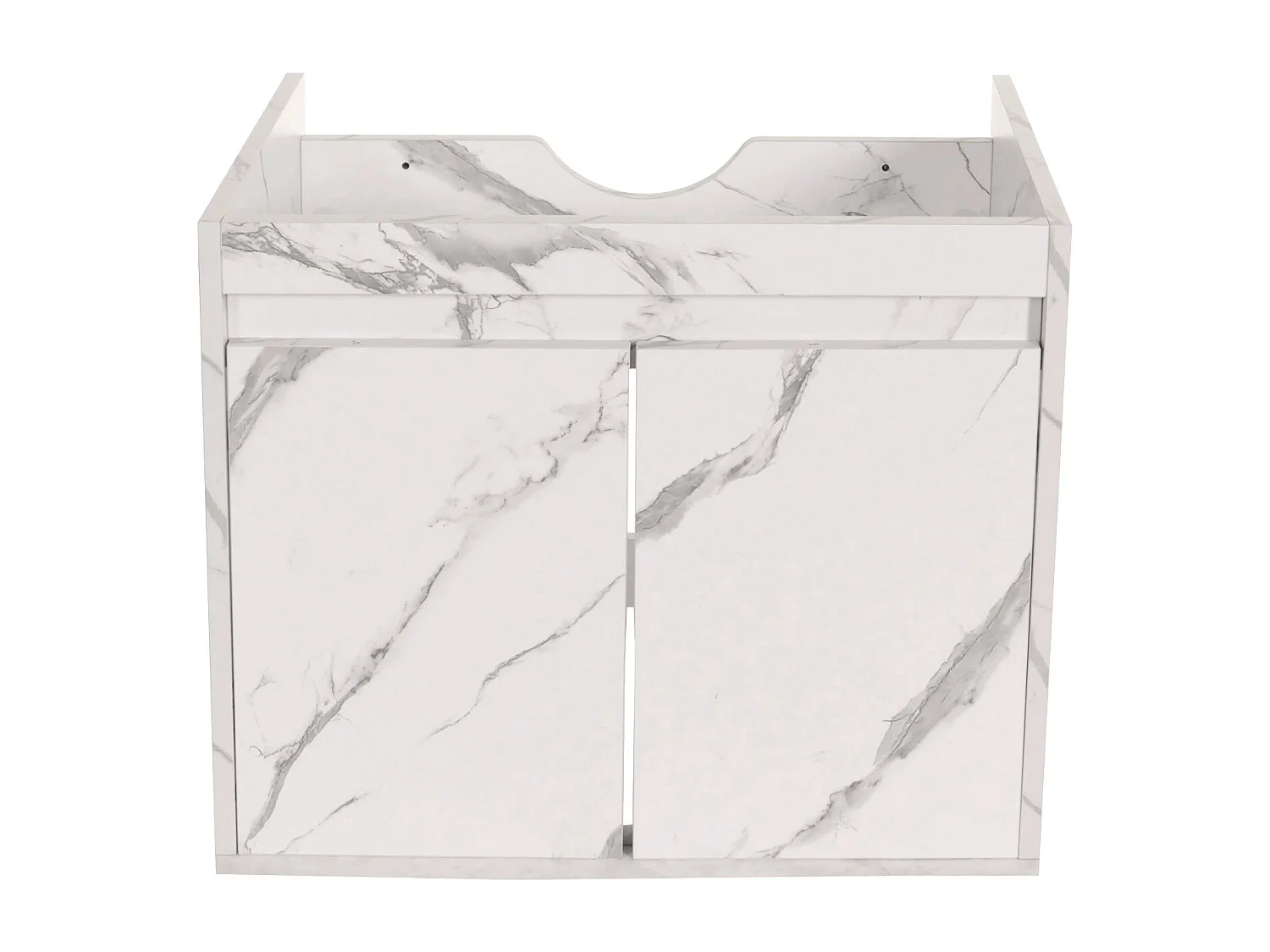 Ensemble pour salle de bain MCW-L86,  aspect marbre blanc