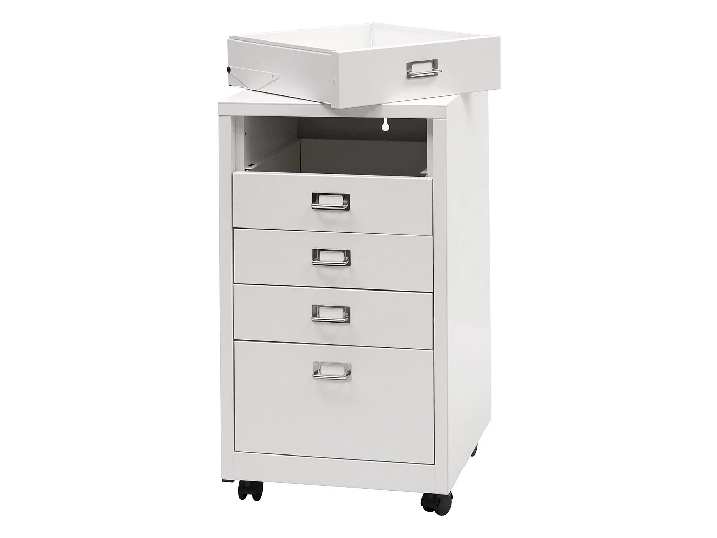 Pedestal móvel MCW-L49,  branco
