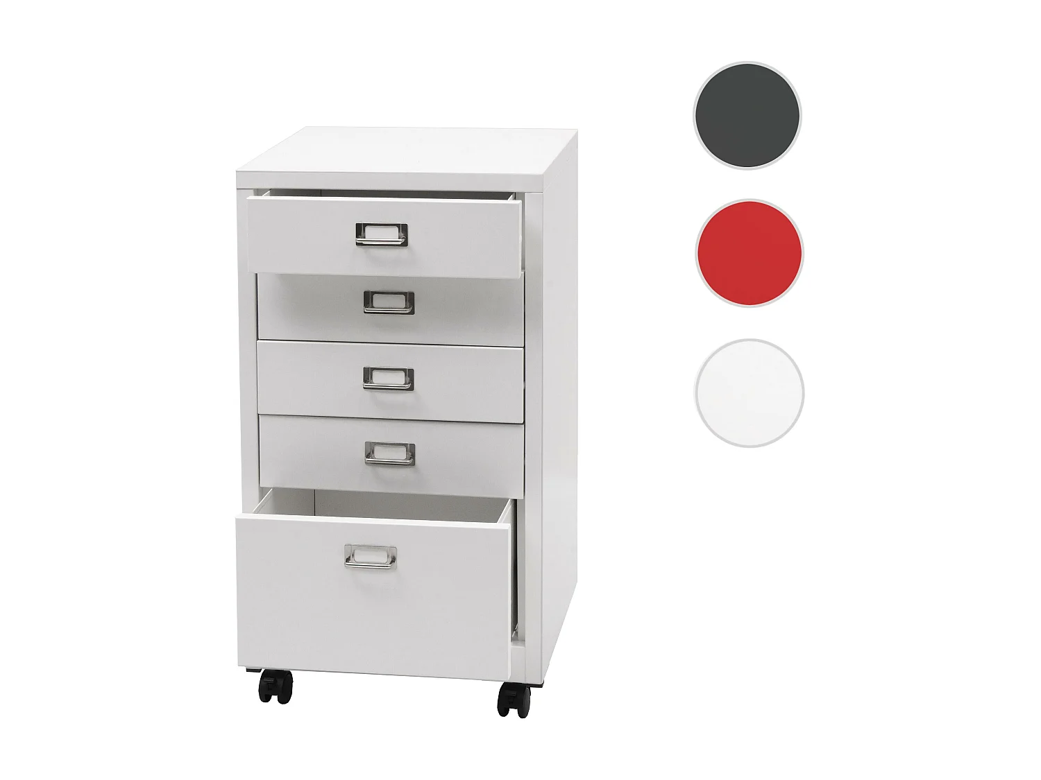 Caisson à roulettes MCW-L49,  blanc