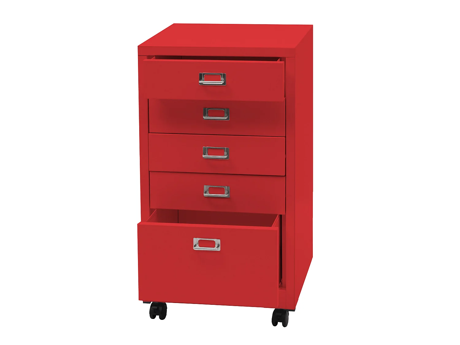 Caisson à roulettes MCW-L49,  rouge