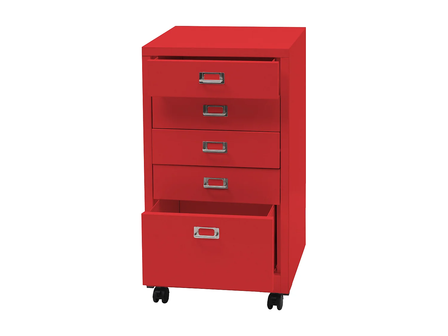 Caisson à roulettes MCW-L49,  rouge