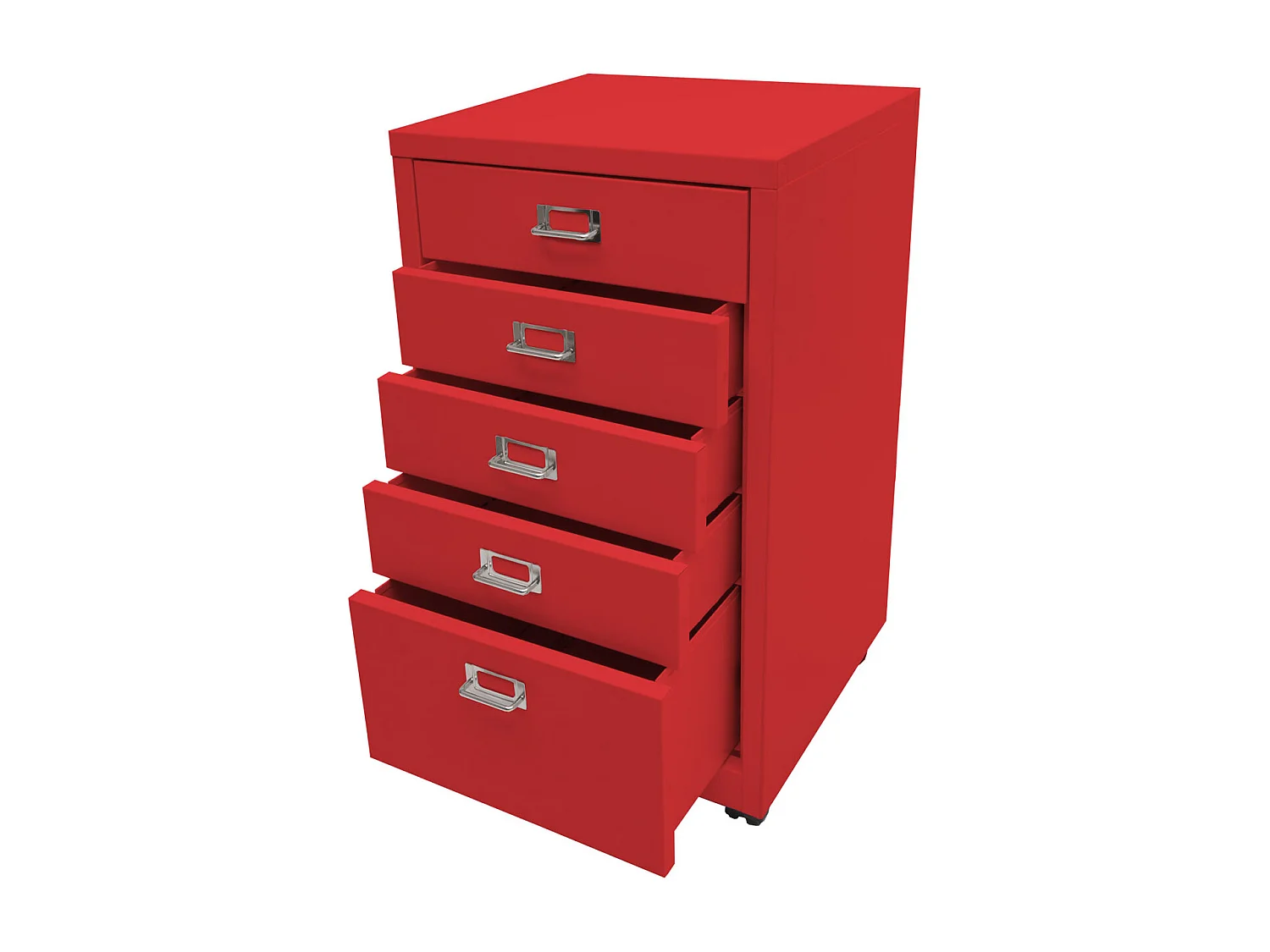 Caisson à roulettes MCW-L49,  rouge