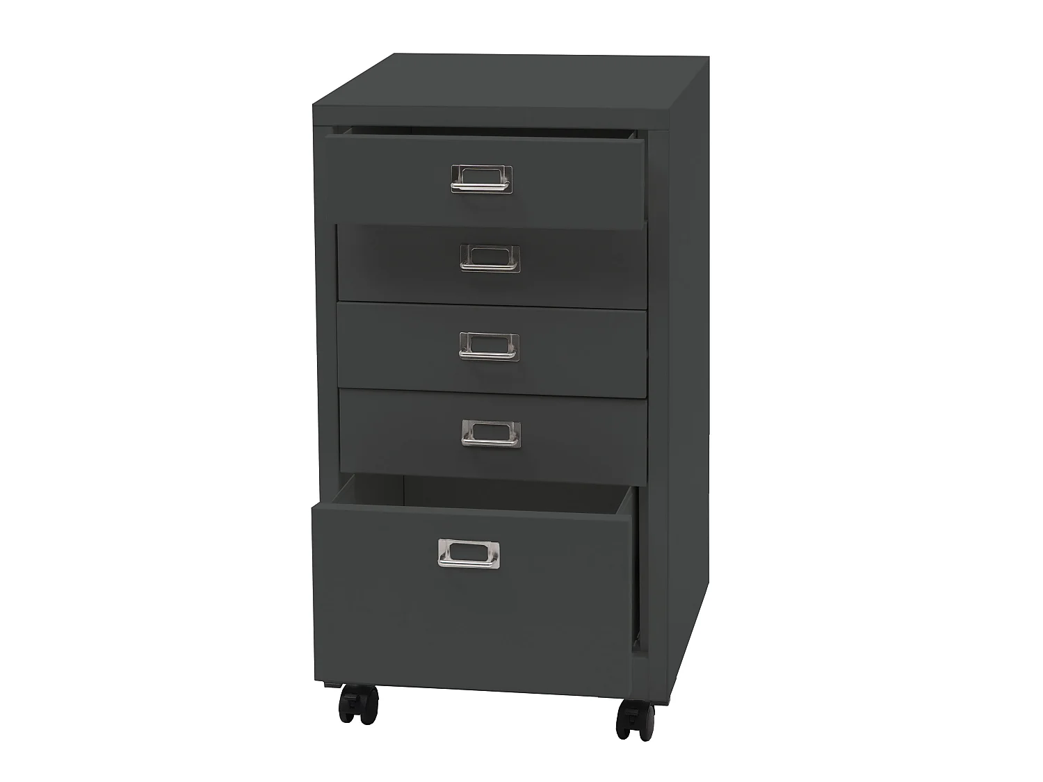 Caisson à roulettes MCW-L49,  gris foncé