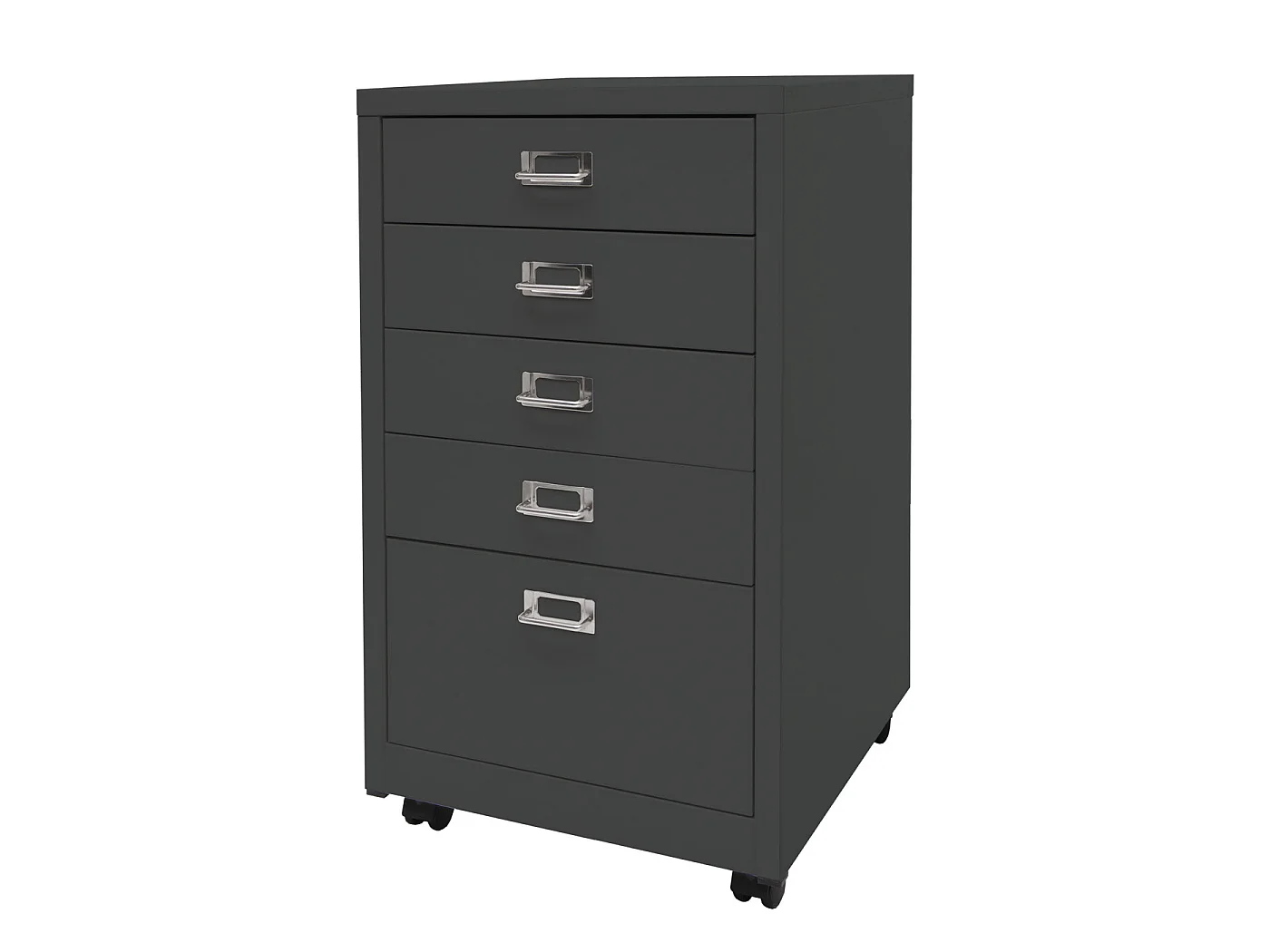 Caisson à roulettes MCW-L49,  gris foncé