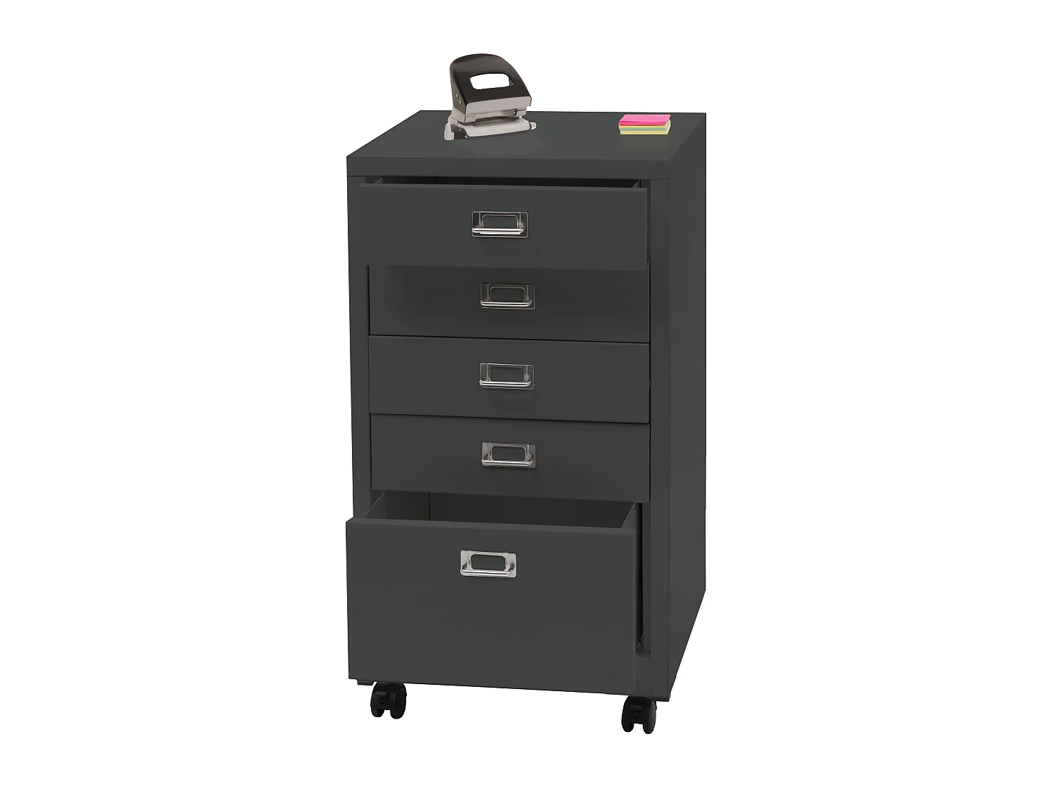 Caisson à roulettes MCW-L49,  gris foncé
