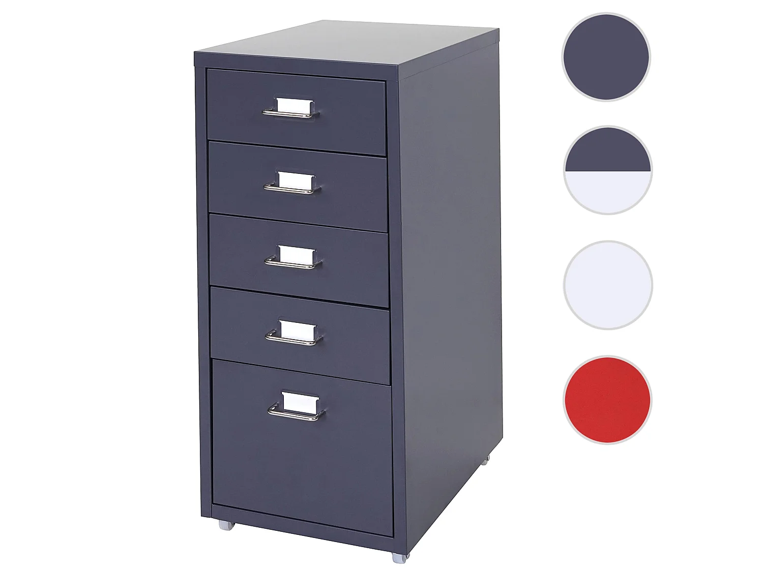 Caisson roulant Preston T851,  gris foncé