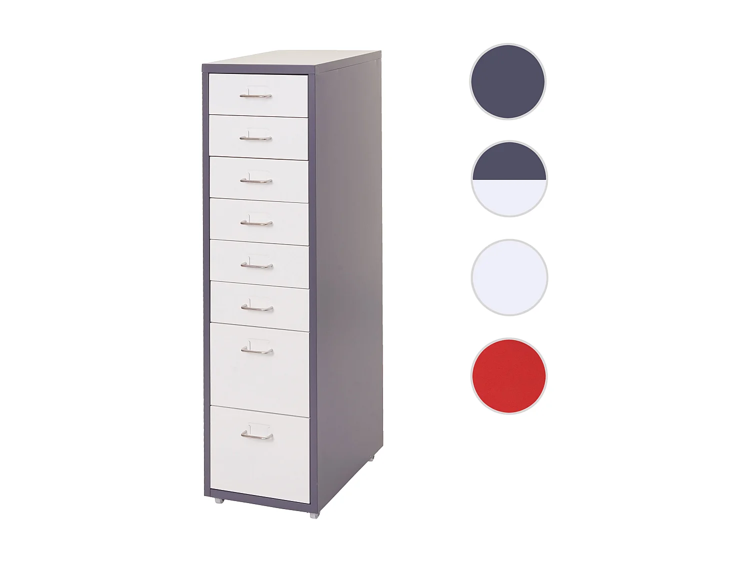 Preston T851 rolling container,  dark grey and white