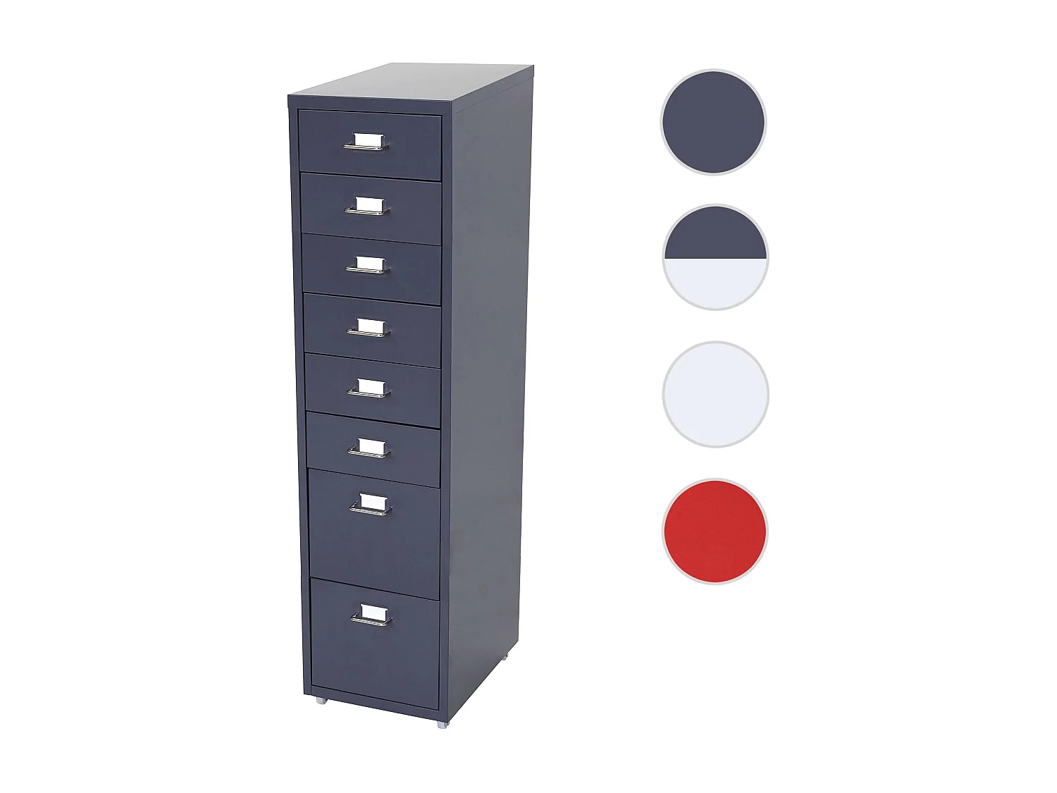 Caisson roulant Preston T851,  gris foncé