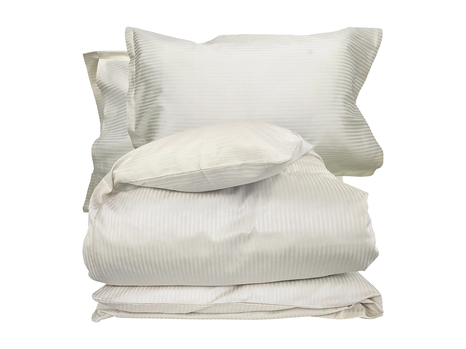 Parure 240x220 cm 50x70 cm satin GRAND HÔTEL 3 pièces marron Sable