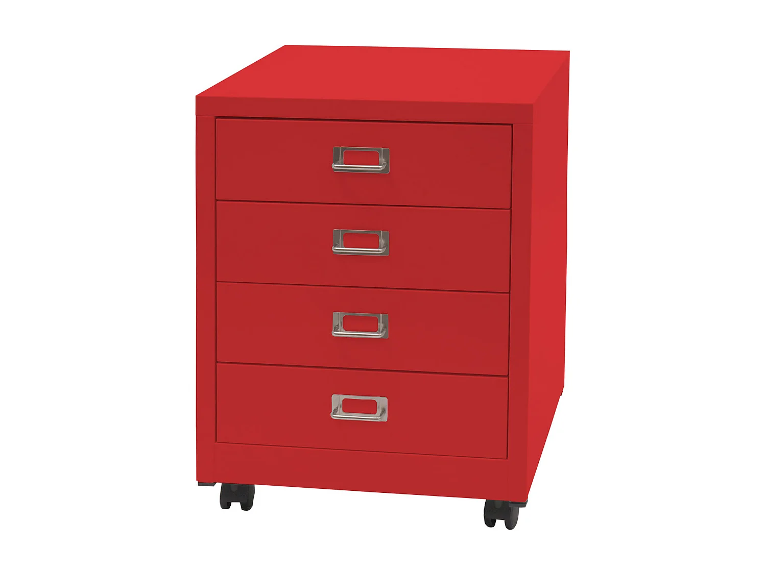 Caisson à roulettes MCW-L49,  rouge