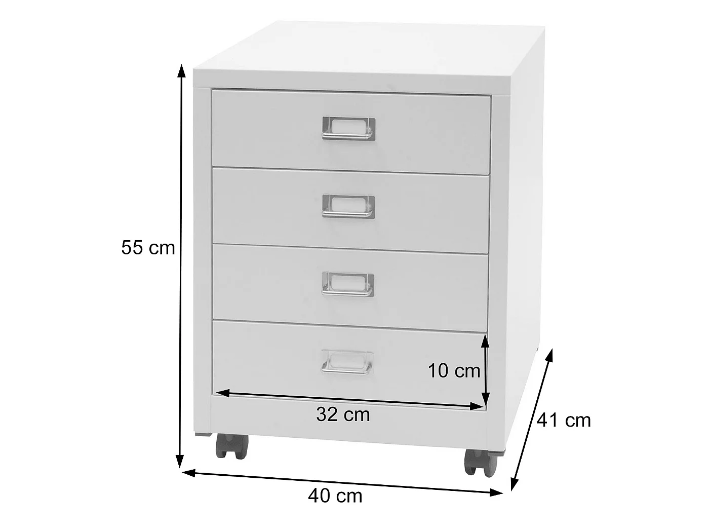 Rollcontainer MCW-L49, Weiß