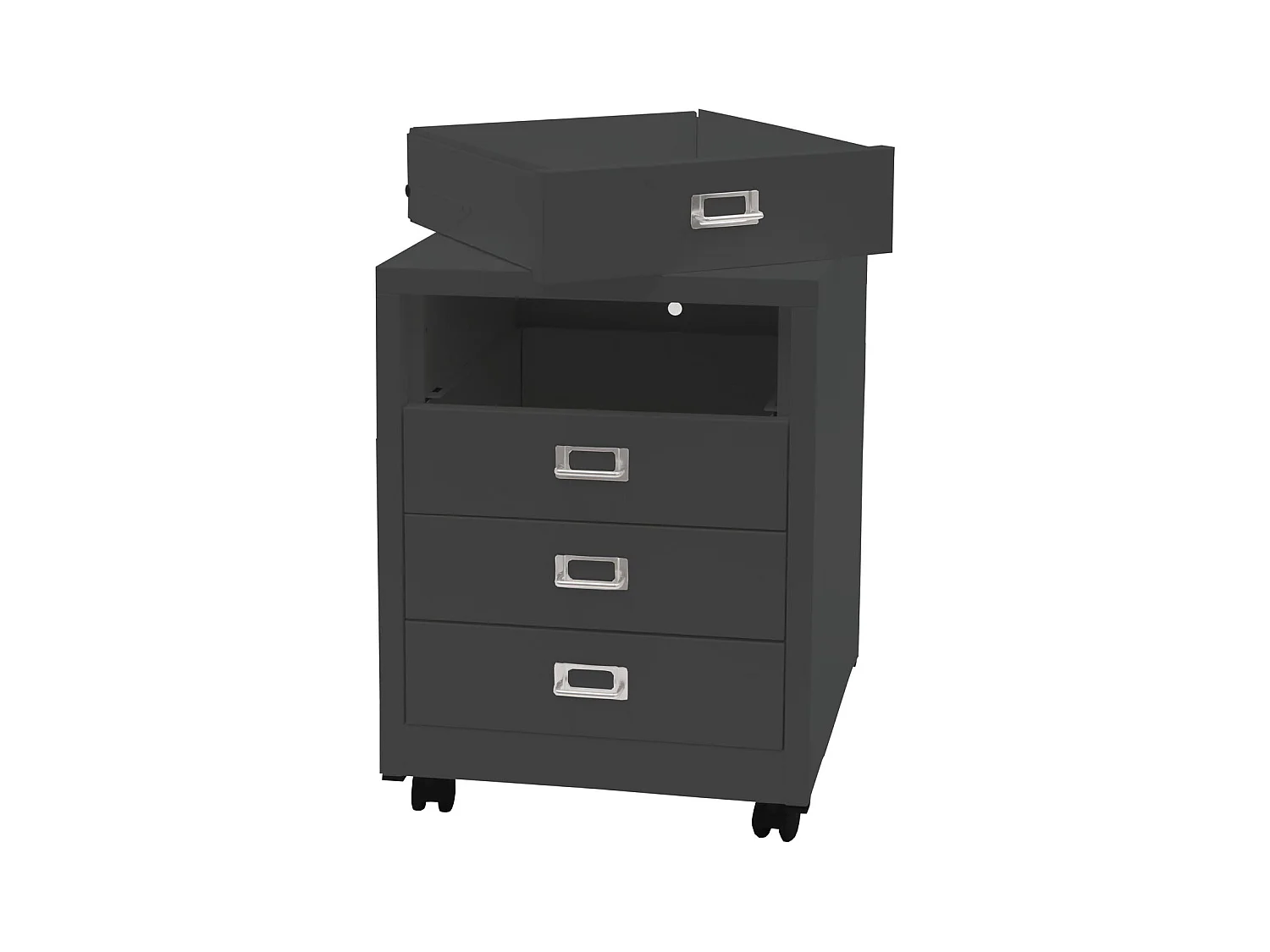 Pedestal móvil MCW-L49,  gris oscuro