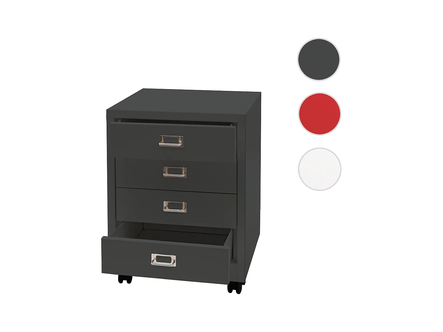 Pedestal móvil MCW-L49,  gris oscuro