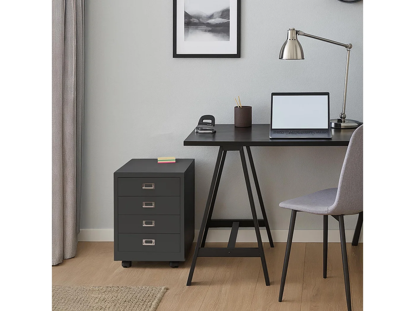 Rollcontainer MCW-L49, Dunkelgrau