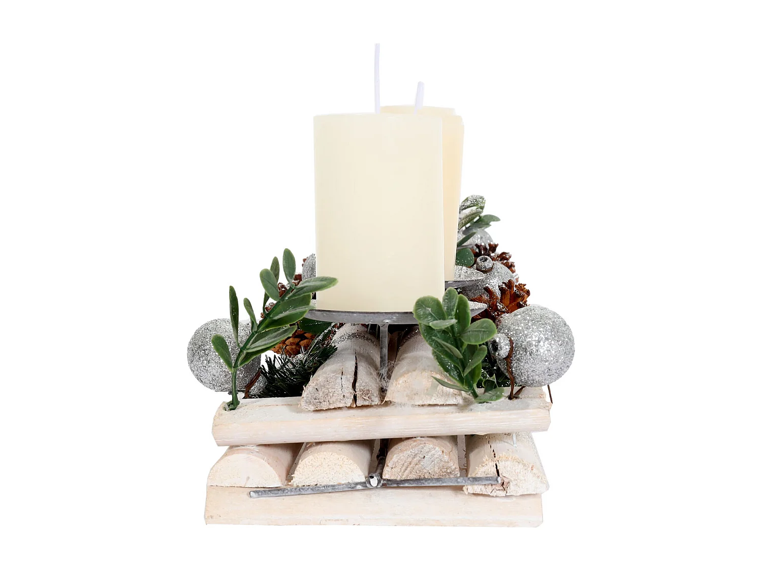 Composition florale de l'Avent MCW-M12 avec bougies,  avec bougies