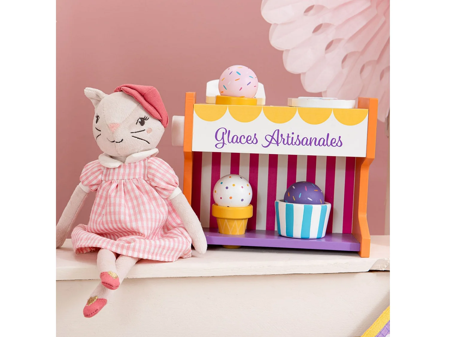 Juego de heladeria multicolor Mia 9x18x23 cm