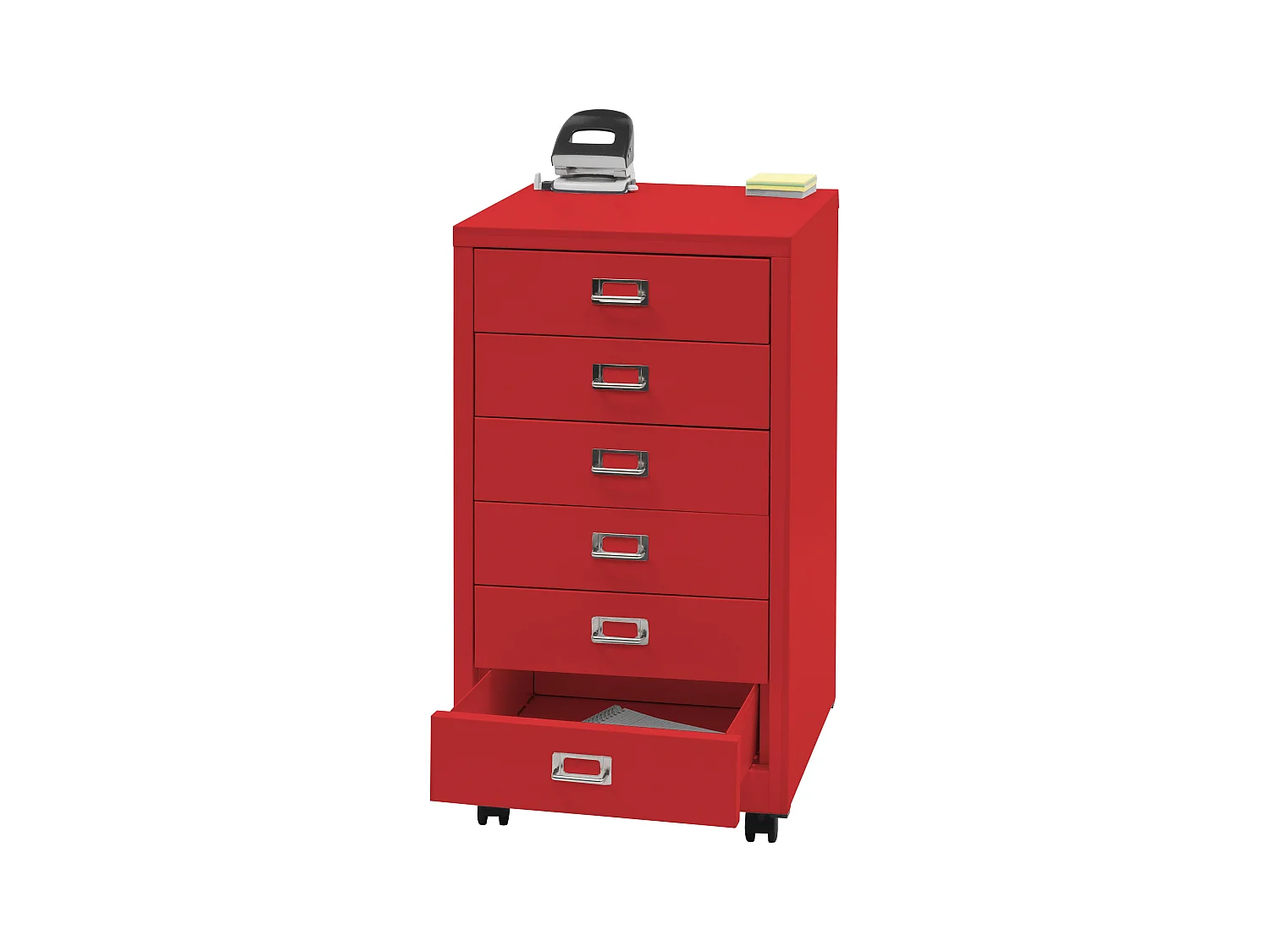Caisson à roulettes MCW-L49,  rouge
