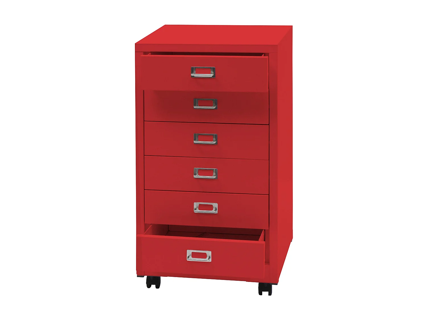 Caisson à roulettes MCW-L49,  rouge